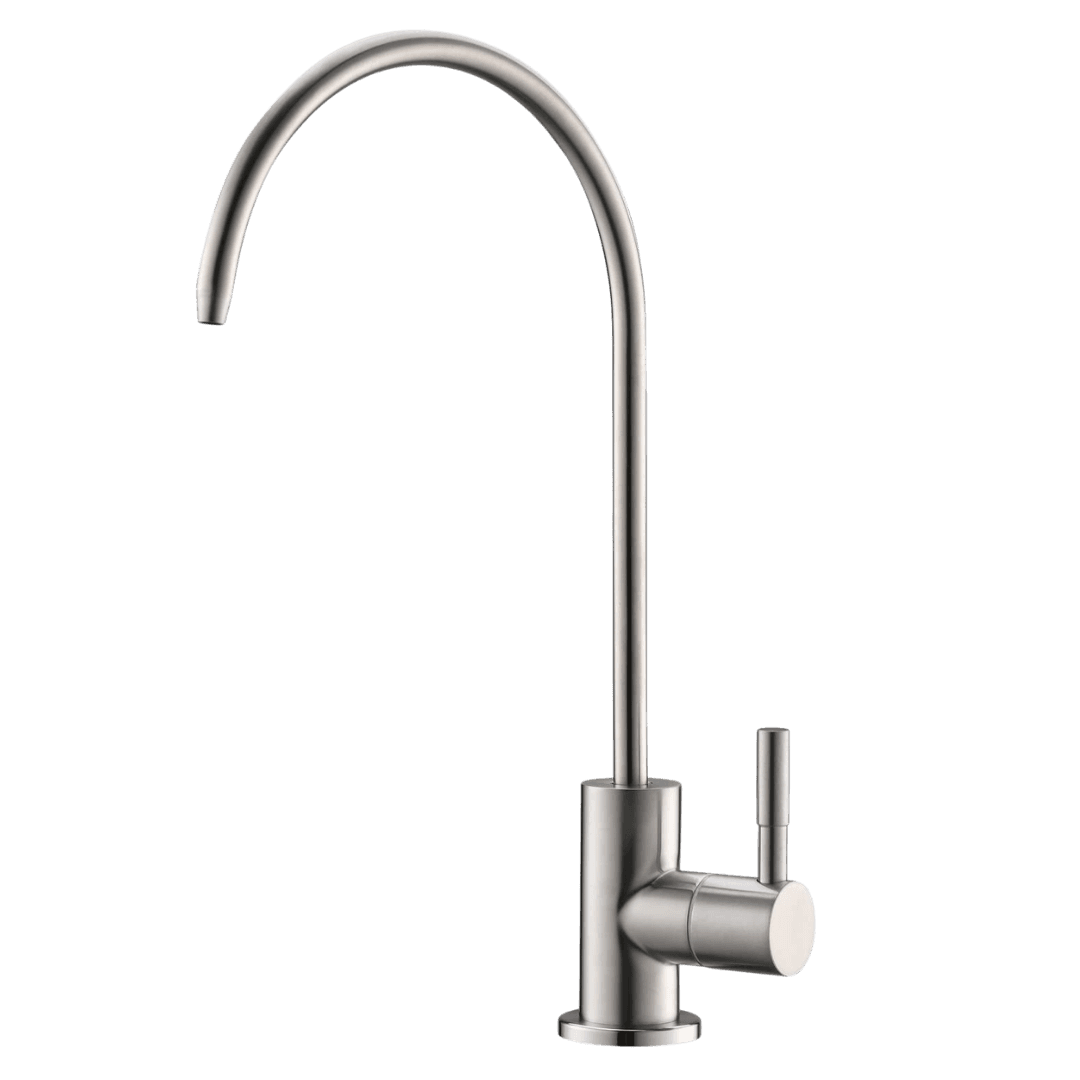 Brushed nickel drinking water faucet