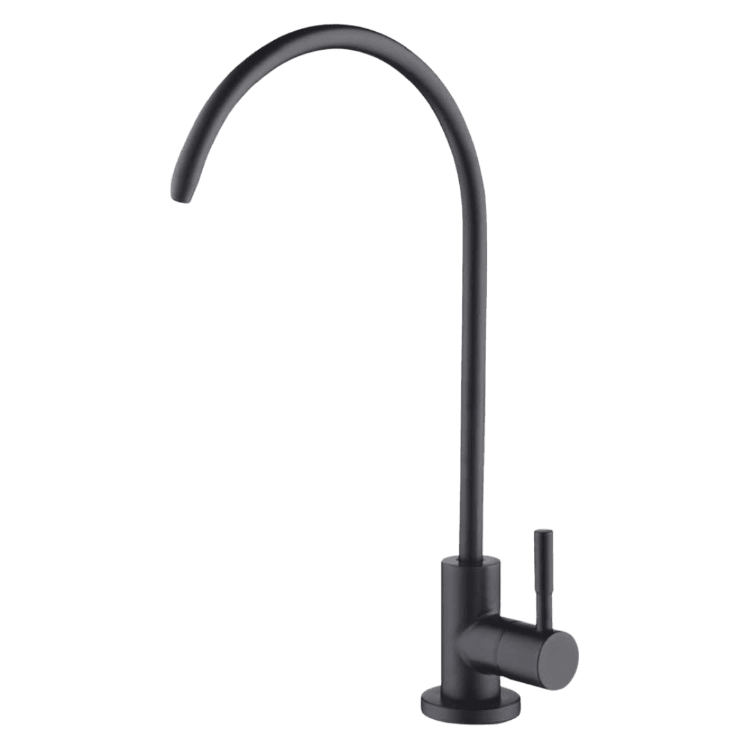 Matte black drinking water faucet